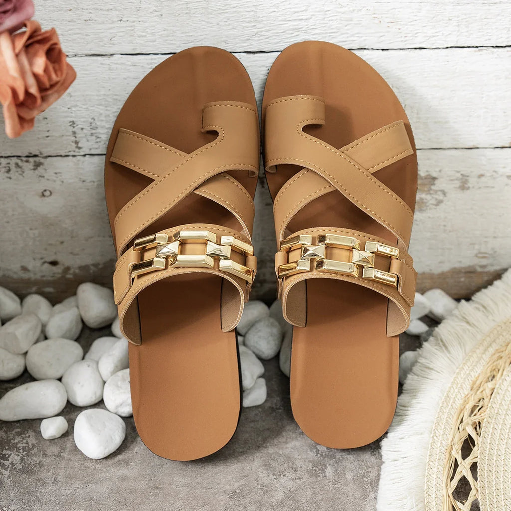 Sandalias Eslabón Dorado